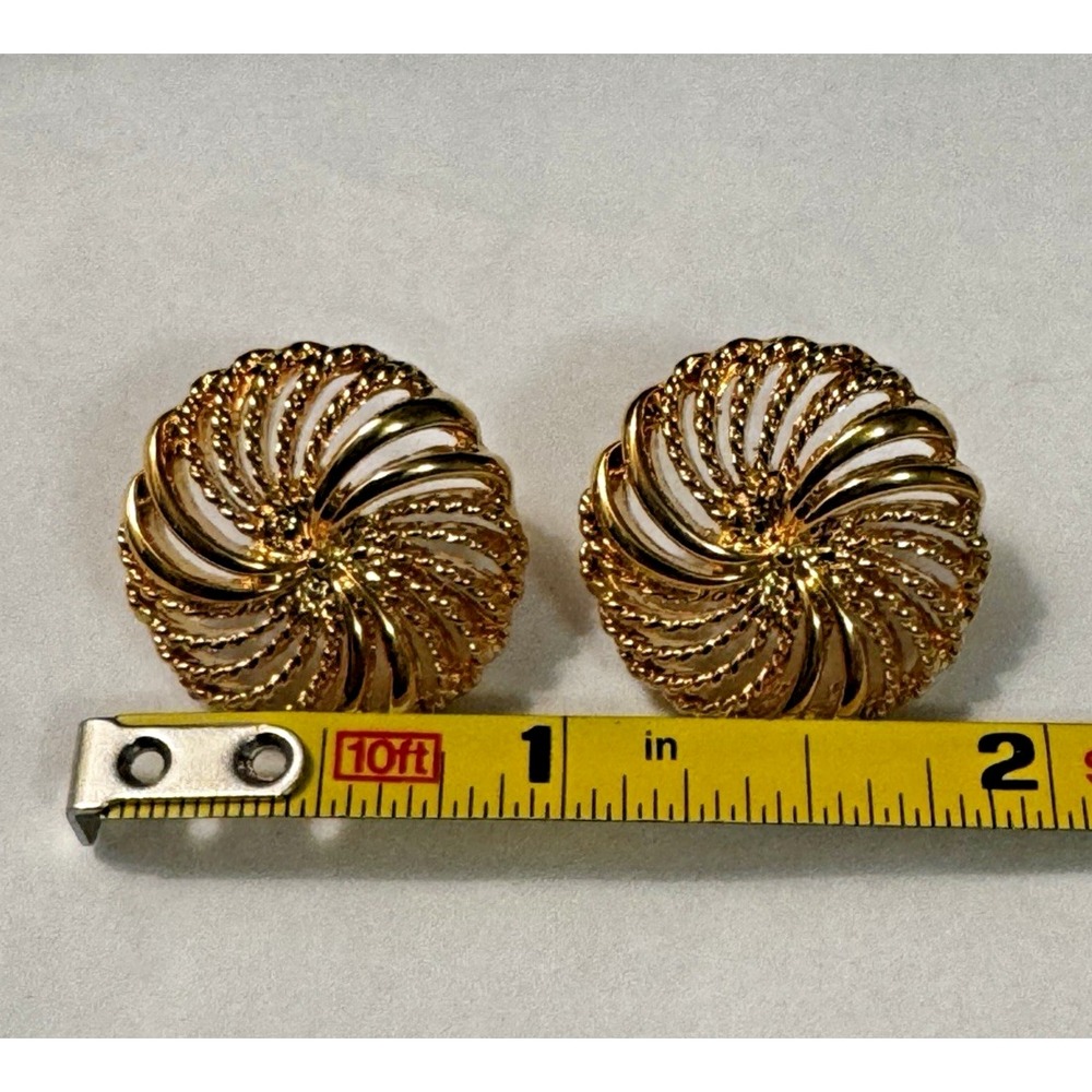 Vintage 70s 80s 90s Pierced Earrings Sunburst Geometric Mobwife Swirl Pinwheel